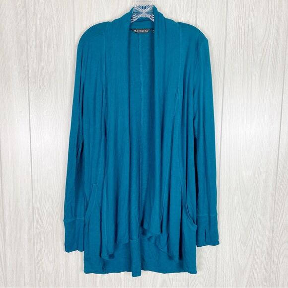 Athleta | Pranayama Wrap Cardigan In Nirvana Teal Size Small Tall - Picture 1 of 13